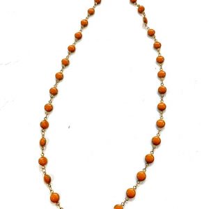 collana ottone smaltata arancione