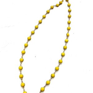 collana ottone smaltata giallo