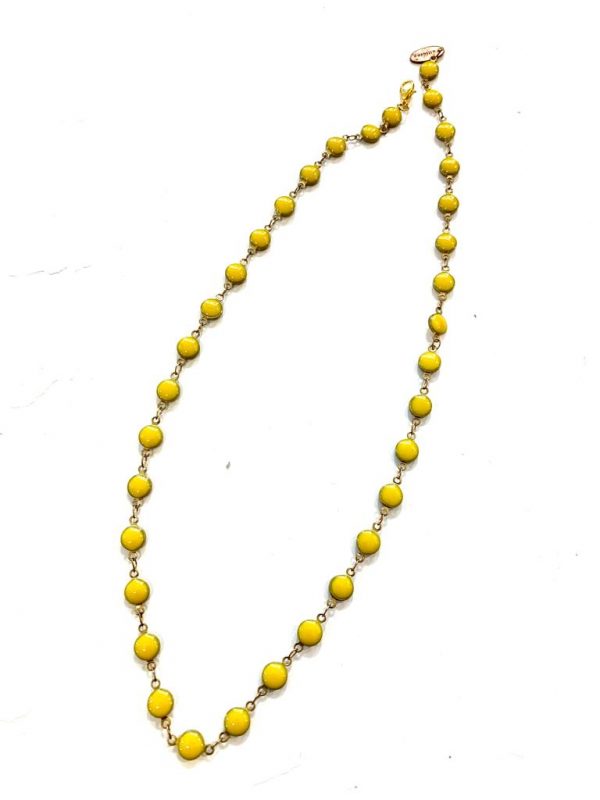 collana ottone smaltata giallo